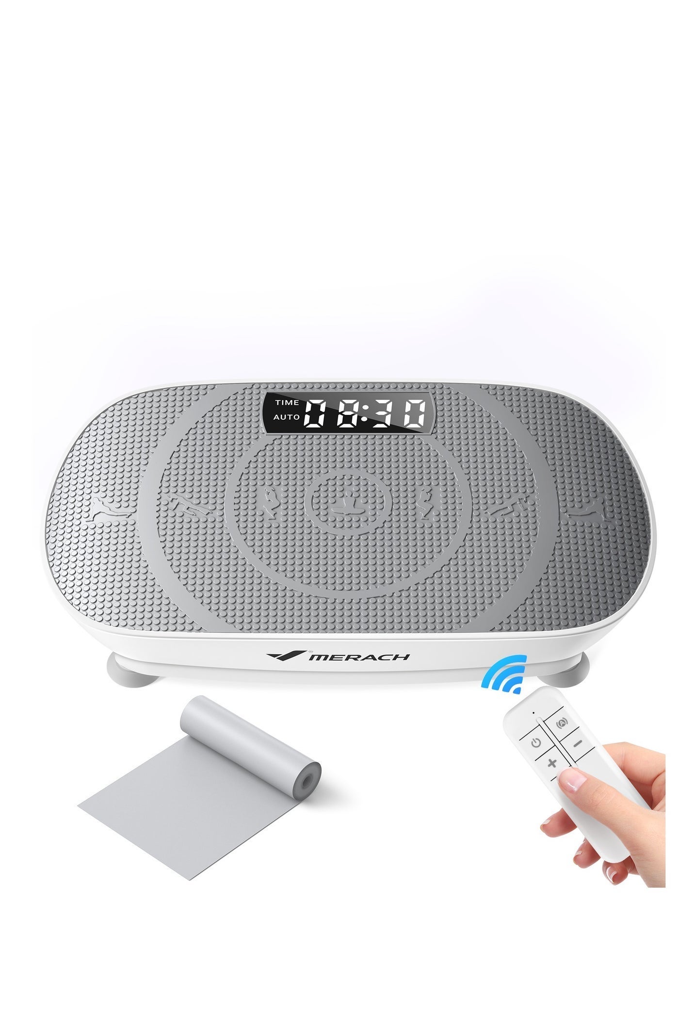 MERACH Vibration Plate Exercise Machine, Whole Body Workout Equipment for Women, Bluetooth and Silicone Pedal, Vibration Plate with Auto Mode, Vibrate Fitness Platform for Home